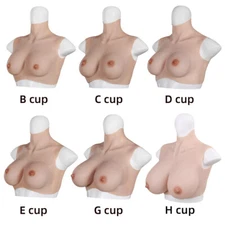 IMI Realistic Silicone Breast Plate Boobs B-H Cup Breast Forms for Crossdresser