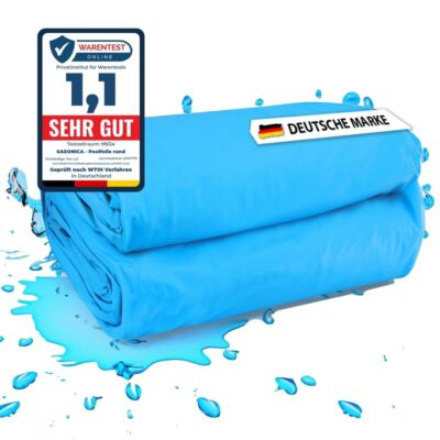 Poolfolie Rund Pool I 350 x 120 cm I 0,8 mm I blau I Rundpool I 3,5 x 1,2 m