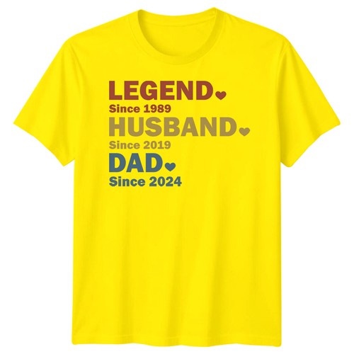 Personalised Mens Legend Husband Dad Funny Fathers Day T-Shirt Tee Best Daddy#FD - Picture 33 of 34