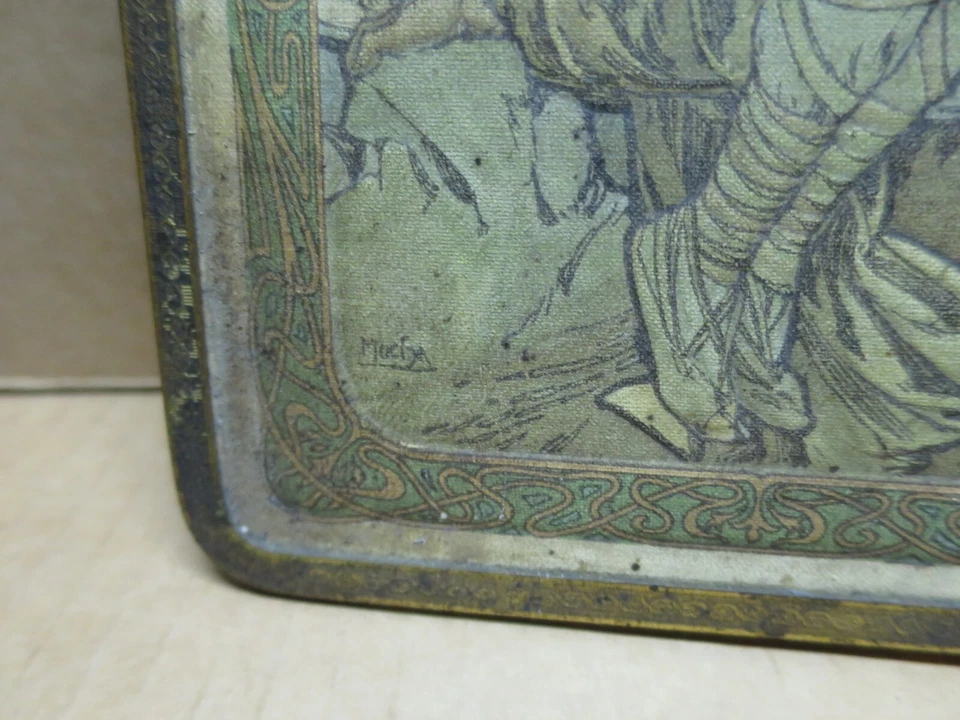 MUCHA Alphons d'après rare miroir triptyque mural dépliant à deux illustrations - Photo 3/4