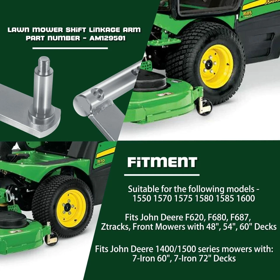 Suporte de braço de roda medidor esquerdo traseiro AM129501 para plataforma de cortador John Deere 48" 54" 60" - Imagem 3 de 4