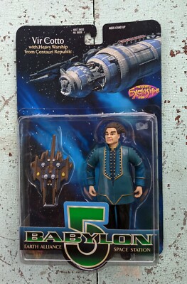 VTG 1997 WARNER BROTHERS VIR COTTO w/ HEAVY WARSHIP BABYLON 5 ACTION FIGURE  NIP