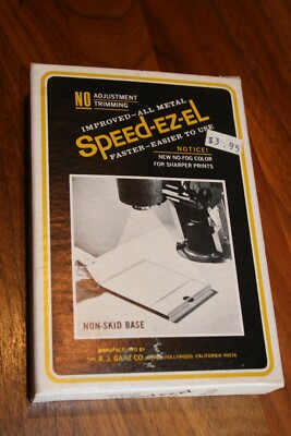 Speed-EZ-EL by A J Ganz Co 3R 3 1/2 x 5 Darkroom Easel, New Feet