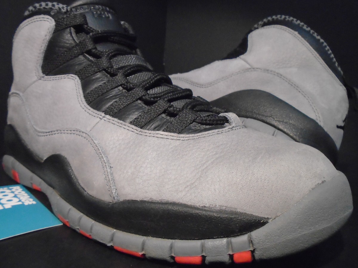 NIKE AIR JORDAN X 10 RETRO COOL GREY BLACK INFRARED SHADOW CHICAGO