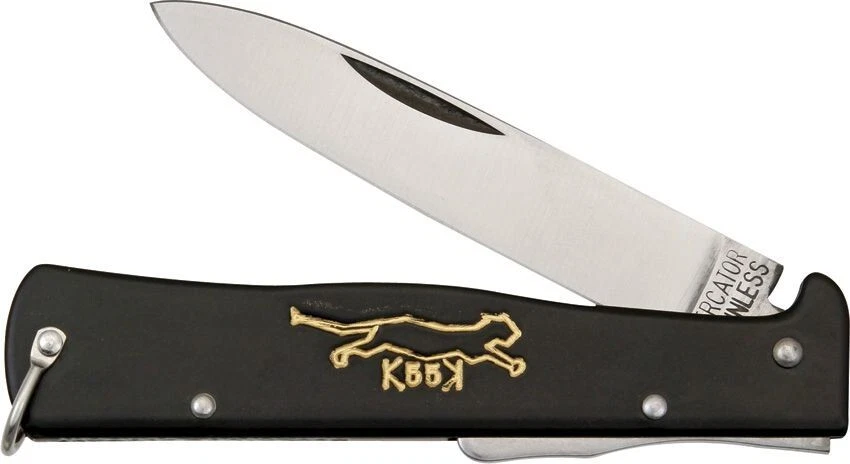 Cuchillo OTTER-Messer MERCATOR L154S Black Cat S.S. Lockback 4 3/8" cerrado Alemania Foto 2 de 2