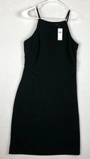 New Banana Republic Black Dress Women's Size 2 Sleeveless Straps Slip NWT