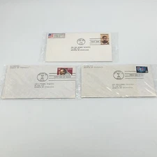 LOT - 3 First Day Issue Blank Cachet FDC Matzeliger, Love Globe, William Saryoan