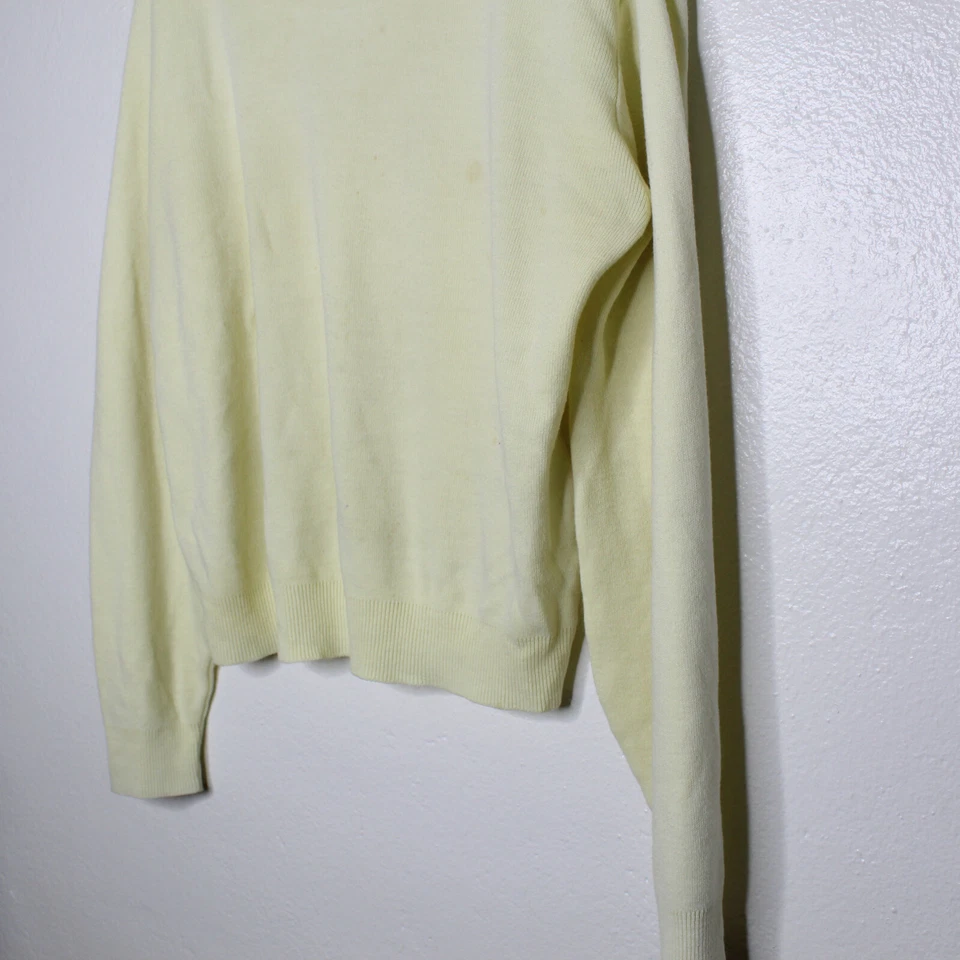 VTG 60s Hanes Turtleneck Long Sleeve Shirt Large White Orlon Made in USA - Image 3 of 4