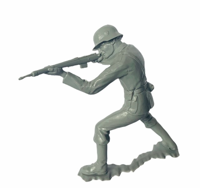 Louis Marx Toy soldier Germany gray figure 6" WW2 infantry German WWII