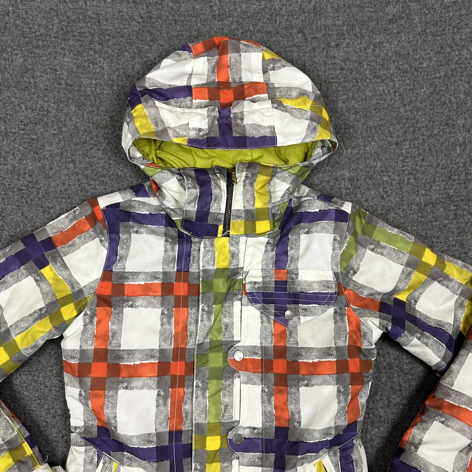 burton cool flavors dryride snowboarding ski plaid aop jacket
