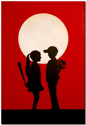 BANKSY STREET ART CANVAS PRINT love hurts 24"X 18" stencil poster red - Picture 1 of 1