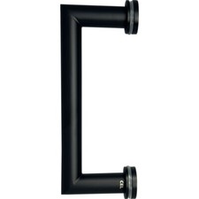 CEL 6" Round Tubing Mitered Corner Singled-Sided Pull Handle for Shower Door