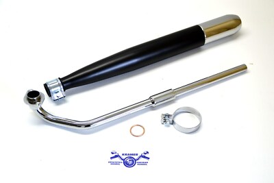KTM Foxi Pony Rixe RS50 DKW Batavus Condor Mofa Auspuff Krümmer Set P2 Schwarz F