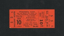 Philadelphia boxing 1966 boxing ticket Hayward Gypsy Joe Harris BENNIE BRISCOE