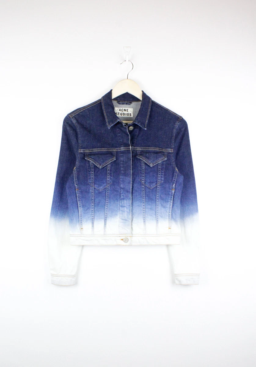 Womens Acne Studios Stace Degrade Jeans Denim Track Jacket 36 size S