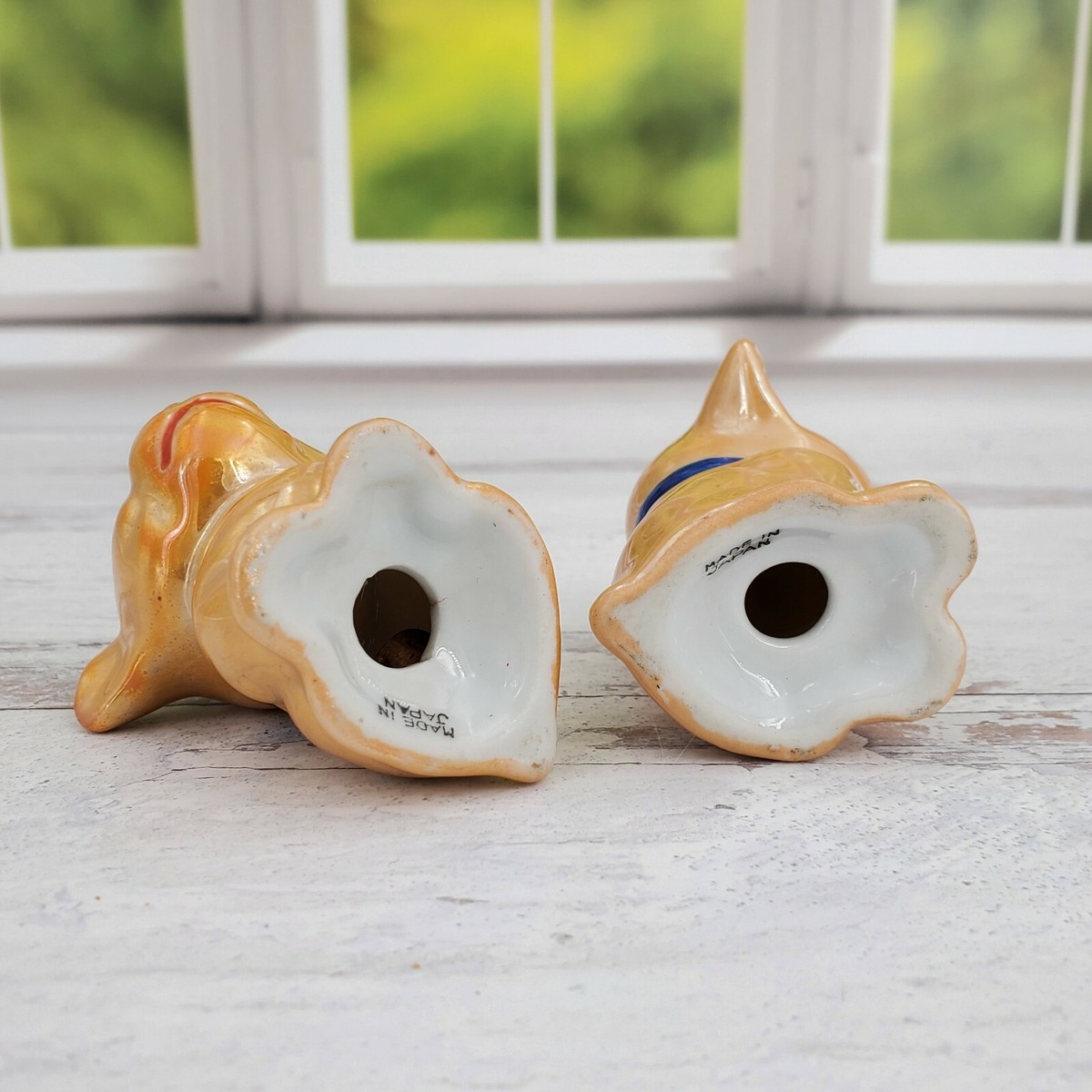 Vintage Japan Bonzo The Dog Gold Lustre Ware Luster Ceramic Salt