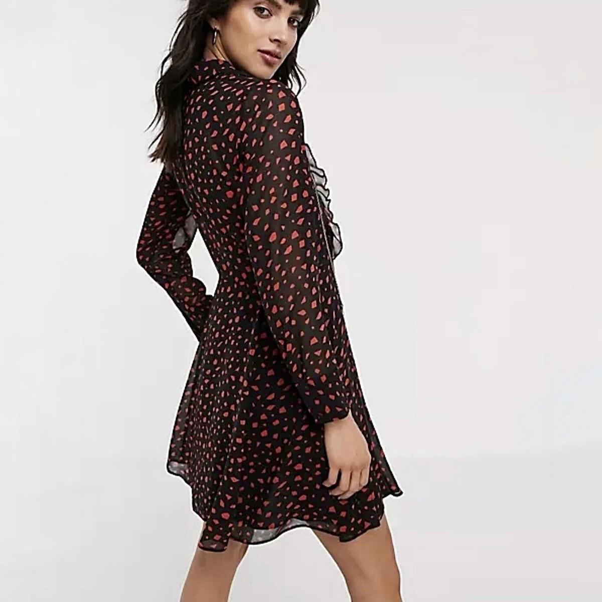 topshop long sleeve mini dress Topshop stripe long sleeve mini dress in green