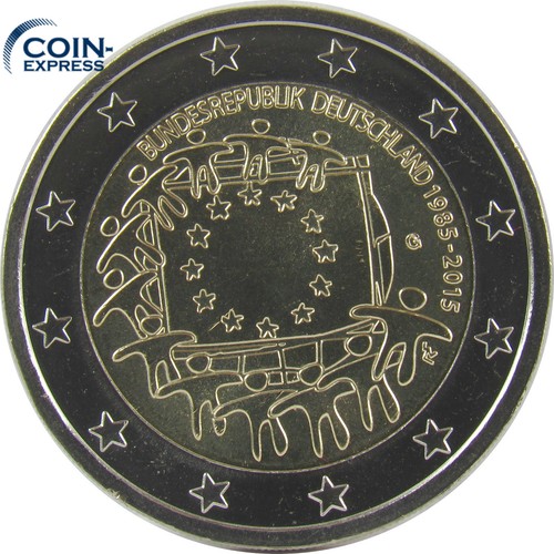 *** 2 EURO Gedenkmünze DEUTSCHLAND 2015 30 Jahre EUROPAFLAGGE Auswahl A D F G J - Bild 5 von 6