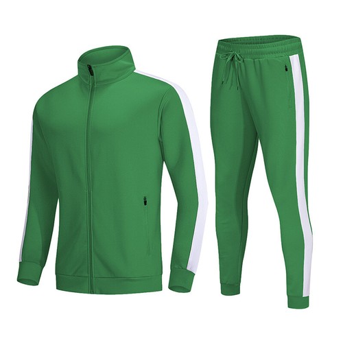 Men Tracksuit Outfit 2-Piece Set Long Sleeve Jacket and Pants Set - Bild 12 von 13