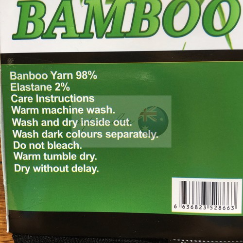 6 Pairs SIZE 11-14 98% BAMBOO SOCKS Men's Heavy Duty Premium Thick Work BLACK - Picture 3 of 3