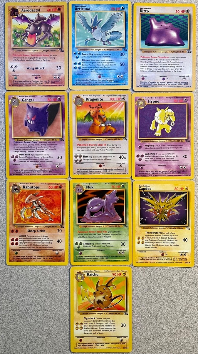 Pokemon Fossil Set - Choose Your Card! All Pokemon Available! | eBay