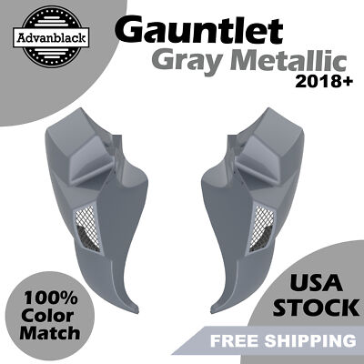 Gauntlet Gray Metallic FXRT Lower Leg Fairings Fits Harley Softail Low Rider S