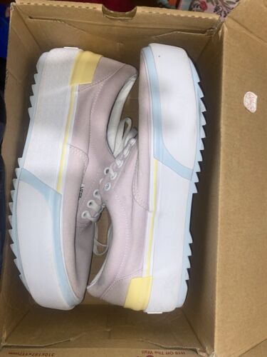 Vans Era Stacked Platform Pastel sneakers womens size 9.5 grunge whimsy goth - Picture 2 of 14