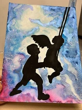 Miscarriage Memorial Art Gift for Grief Loss Watercolor Painting Original Twins