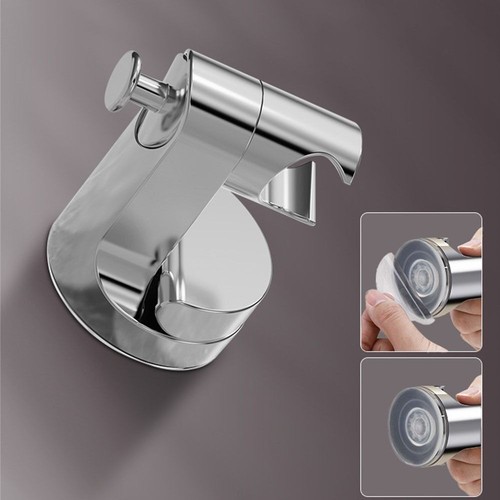 Adjustable Bracket Integrated Suction Cup Shower Head Holder Bathroom Wall-Mount - Picture 5 of 15