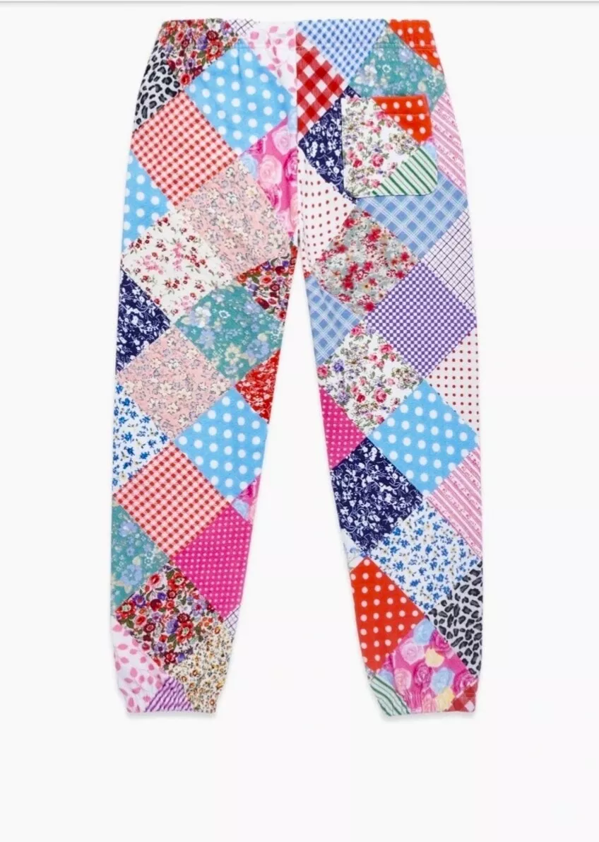 Teddy Fresh Quilted Patchwork Sweat Pants Joggers Brand New 3X with tag sold out