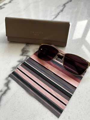 Ted Baker London TBW122 Gold/Brown Rose Gradient 57mm Sunglasses W/case & Cloth
