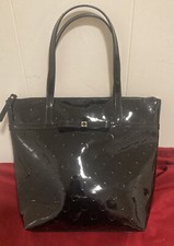 Kate Spade Jeralyn Camellia Street Tote PatentLeather Purse Handbag Black