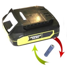 Akkureparatur Zellentausch für Ryobi Akku 14,4V Li  RB14L25 mit 2.5 Ah 2500 mAh