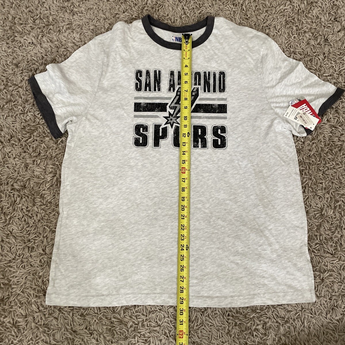 NWT NBA San Antonio Spurs Grey Soft Graphic Crew T-Shirt Tee Men's