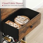 Wine Rack Freestanding Floor, 2 Tier Wine Storage Rack with Drawer  — photo 2