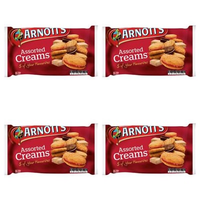 Arnott's Assorted Cream Biscuits 500g X 4 PACKETS 
