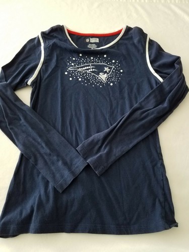 Women's '47 Royal New England Patriots Plus Size Honey Cat SOA Long