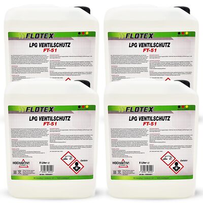 Flotex Permanent LPG Ventilschutz, 4x5L Additiv Gas Ventil Schutz Gasanlage
