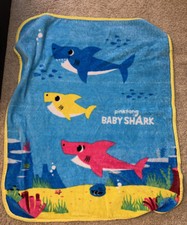 Baby Shark Blanket Toddler Fleece Soft Blanket Super Soft 37x46 .