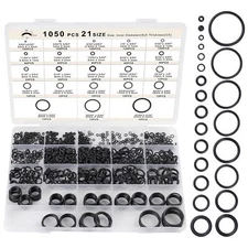 21 Size Rubber O Ring Set,1050 Pcs Black Small O Rings Assortment Kits,Assort...