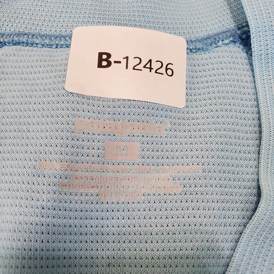 Camiseta Patagonia Feminina Activewear Top Azul Média Camada Base Decote V LEIA - Imagem 2 de 4