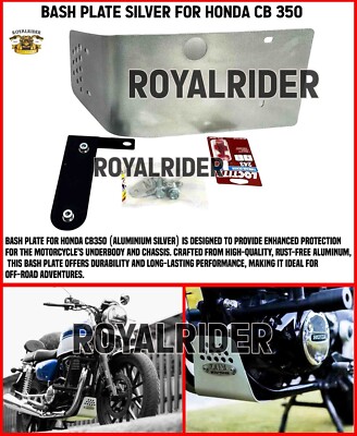 ''BASH PLATE, SILVER'' FIT FOR HONDA CB 350