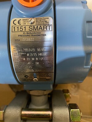 ROSEMOUNT SMART 1151DP3S22 SENSOR, 0-30Psi in H2o.  140BAR