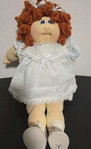 Cabbage Patch Kids Little People Xavier Roberts Soft Sculpture Red Hair Blue Eye