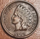 1908-S Indian Head Cent XF/AU 2.5 Diamonds FULL LIBERTY Set Collection Lot Brk🔑