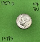 1959-D Roosevelt Dime 10c BU Brilliant Uncirculated 90% Silver