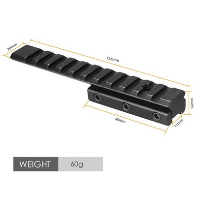 Dovetail 11mm to 20mm Base Scope Mount Extend Picatinny Rail Adapter US