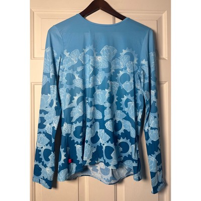 Terry Women's Soleil Flow Long Sleeve  Blue Cycling Jersey Women's Large