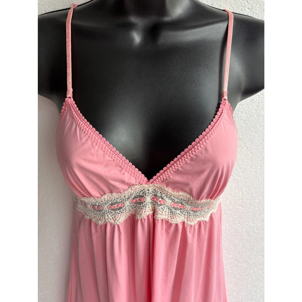 Sexy Barbie Camisón de Encaje Rosa On Gossamer Talla M Nylon Prendas para Dormir Foto 2 de 4