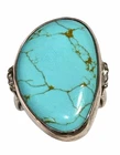 Vintage Green Turquoise Signed Sterling Silver Ring Sz8 Spider Nice Southwest 9g